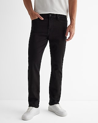 Express Straight Fit Black Hyper Stretch Jeans