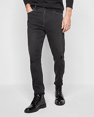 Skinny Black Ripped Hyper Stretch Jeans