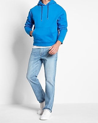 Straight Light Wash Stretch Jeans