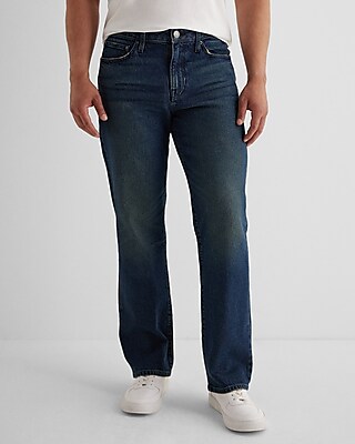 Bootcut Dark Wash Stretch Jeans, Men's Size:W28 L28