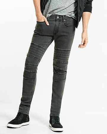 skinny leg skinny fit black moto jeans