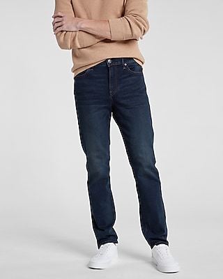 Slim Straight Dark Wash Hyper Stretch Jeans