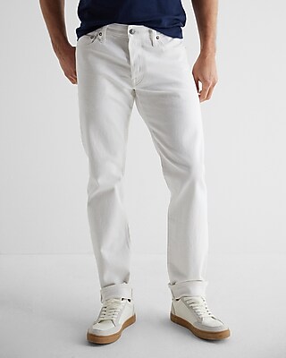Slim Straight White Selvedge Jeans