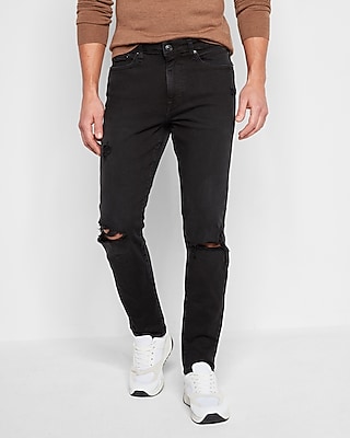 Slim Ripped Black Hyper Stretch Jeans