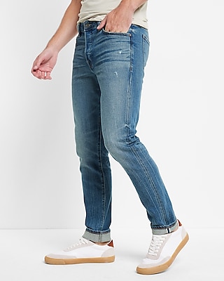 Slim Medium Wash Selvedge Stretch Jeans