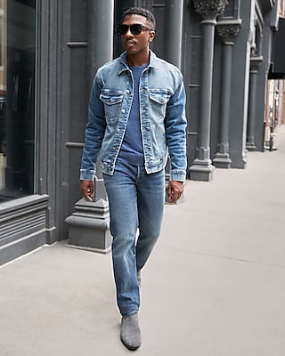 Slim Straight Dark Wash Stretch Jeans