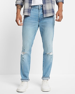 Slim Light Wash Stretch Jeans