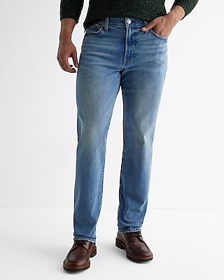 Slim Straight Medium Wash Stretch Jeans