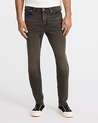 Express Men's Skinny Flex Fleece Jeans in Dark Wash