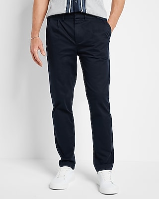 Athletic Slim Pleated Hyper Stretch Modern Chino Blue Men's W32 L30