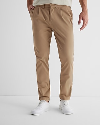 Athletic Slim Pleated Hyper Stretch Modern Chino Neutral Men's W29 L30