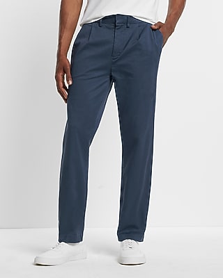 Athletic Slim Pleated Hyper Stretch Modern Chino Blue Men's W29 L32