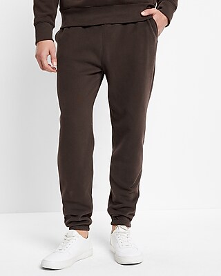 Drawstring Knit Joggers Brown Men's XL