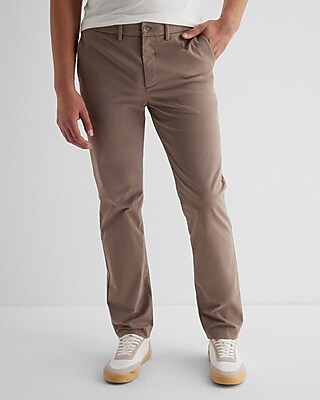 Big & Tall Slim Hyper Stretch Chino Brown Men's W38 L30