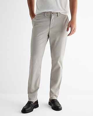 Big & Tall Athletic Slim Hyper Stretch Chino Gray Men's W38 L32