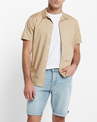 Slim Light Wash Stretch Denim Shorts