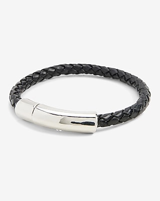 Black Leather Braided Bracelet