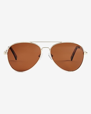 Polarized Aviator Sunglasses Men's Gold