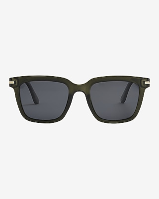 Green Rounded Square Sunglasses