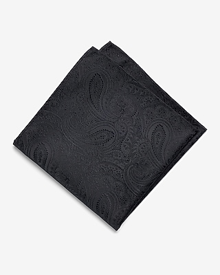 Black Paisley Pocket Square