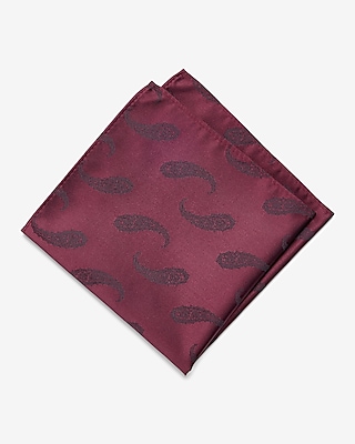 Burgundy Paisley Pocket Square