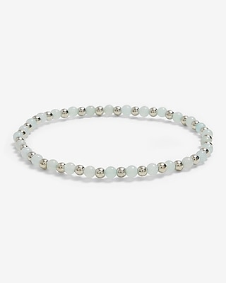 Blue & Silver Beaded Bracelet