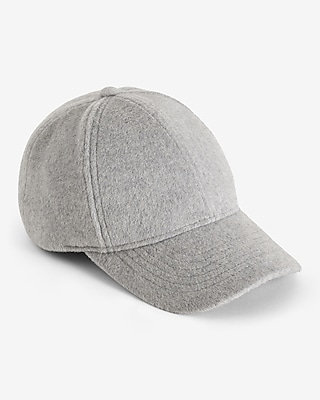Light Gray Cashmere-Blend Baseball Hat