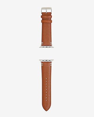 Brown Faux Leather Watch Band Brown Men's One Size