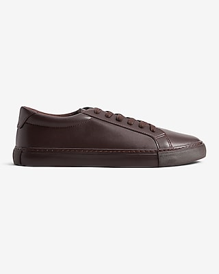 Faux Leather Sneakers Red Men's 11.5
