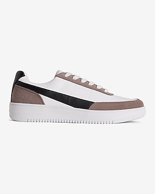Genuine Suede Detailed White Sneaker