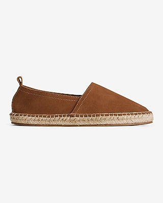 Genuine Suede Espadrille Loafers