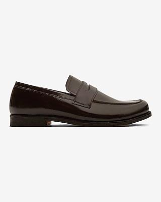 Genuine Leather Loafer Dress Shoes Brown Men's 9.5