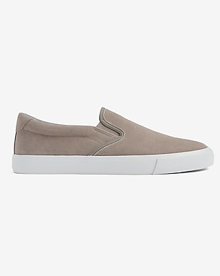 Genuine Suede Slip-On Sneakers