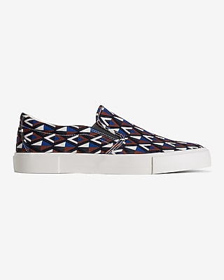 Geo Print Slip-On Sneakers