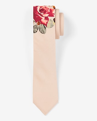 Tan Floral Print Tie