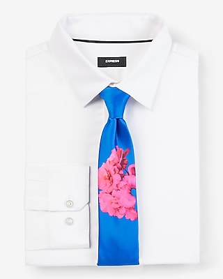 Photo Real Blue Floral Tie