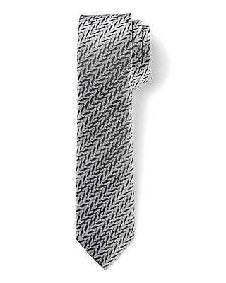 Gray Abstract Jacquard Tie