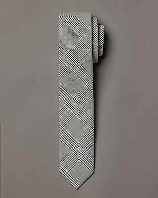 Edition Plaid Check Wool Tie Men's Gray