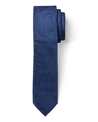 Navy Jacquard Paisley Tie