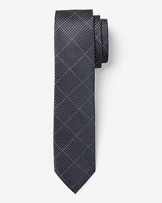 Mini Houndstooth Plaid Tie