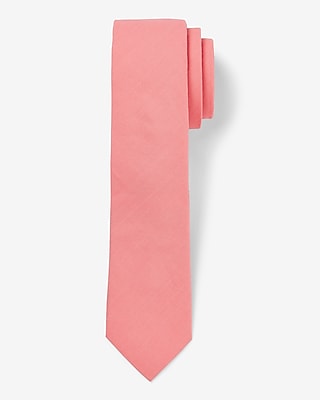 Coral Solid Matchback Tie