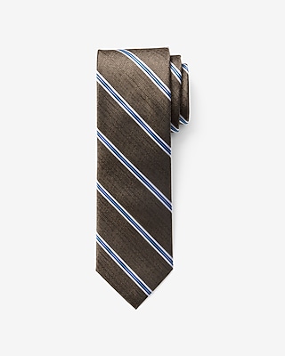 Classic Brown Varsity Striped Tie