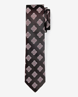 Red Medallion Geo Tie