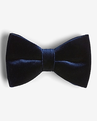 Navy Velvet Bow Tie