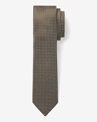 Olive Dot Print Tie