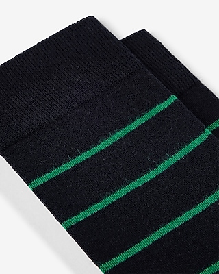 Green Striped Dress Socks
