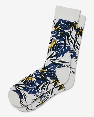 Tropical Palm Print Dress Socks