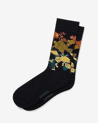 Abstract Floral Dress Socks