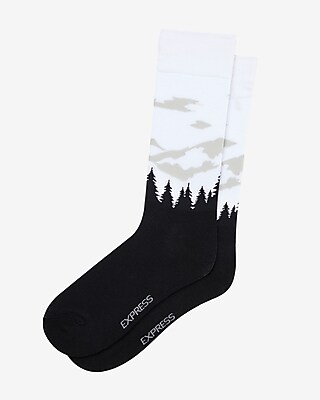 Mountain Landscape Dress Socks