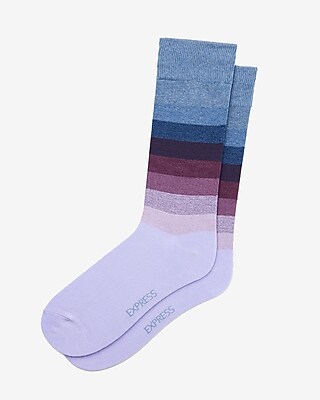 Ombre Striped Dress Socks